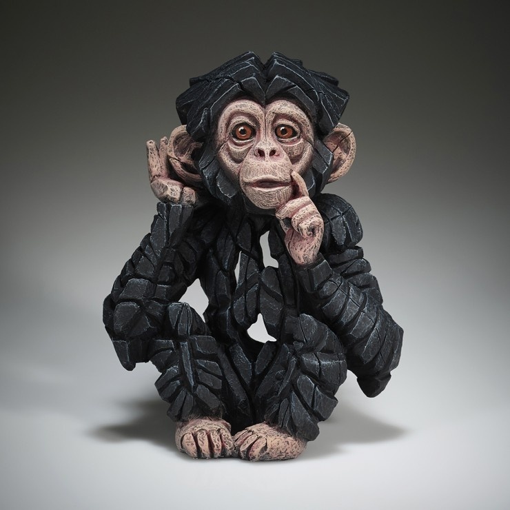 Edge Sculpture Baby Chimpanzee Hear no Evil