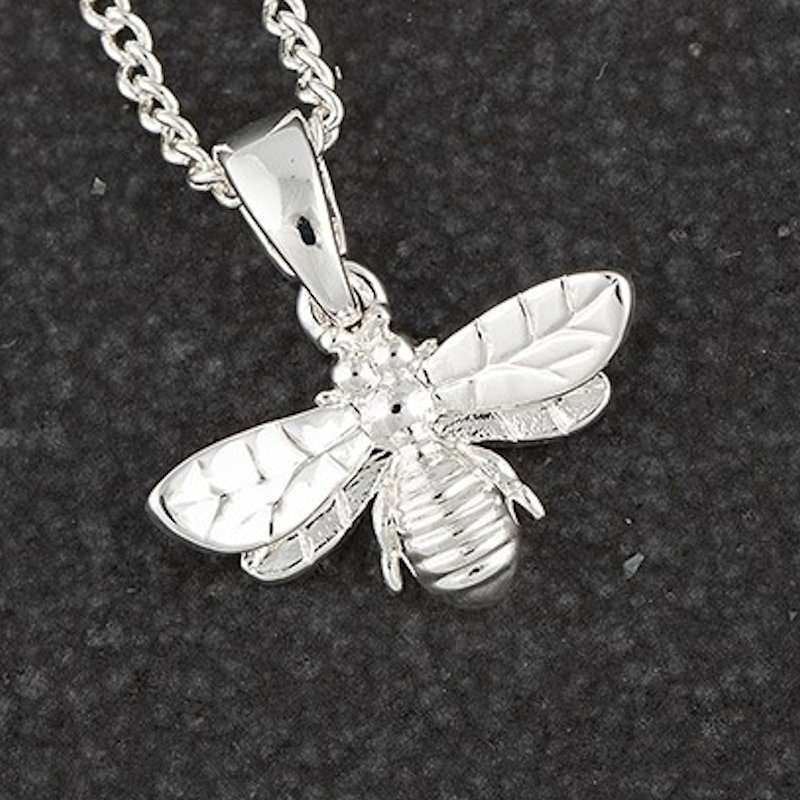 Honey Bee Detailed Silver Plated Necklace
