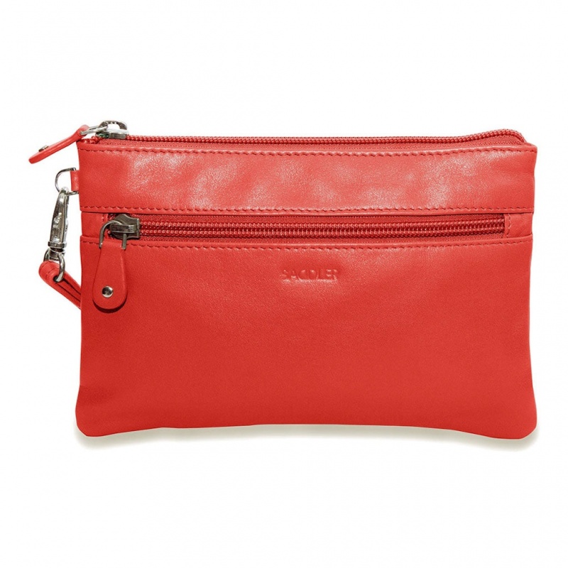 Saddler - Leather Carry All Zip Top Mini Clutch Purse Thumb