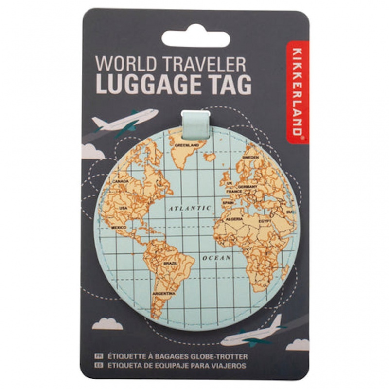 World Traveller Luggage Tag On Case