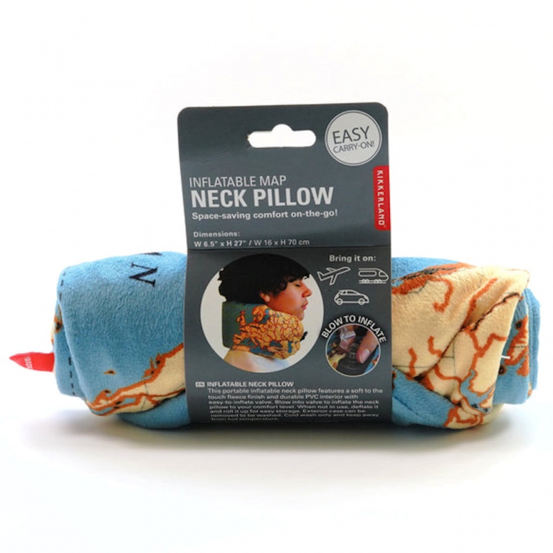 Inflatable Map Neck Pillow Valve