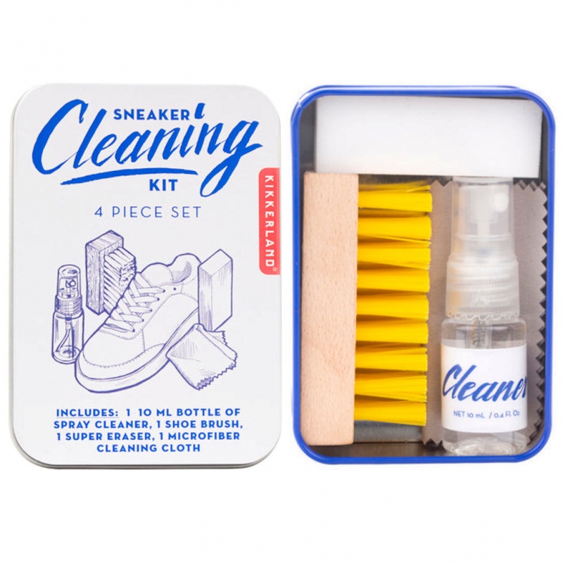 Sneaker Cleaning Kit In Use
