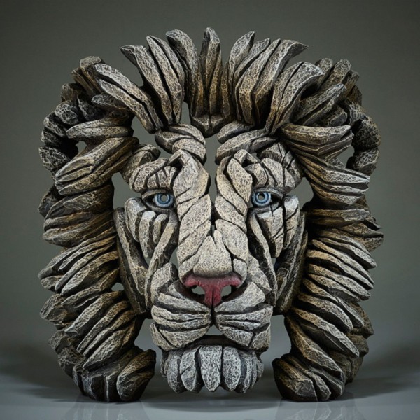 Edge Lion Bust White