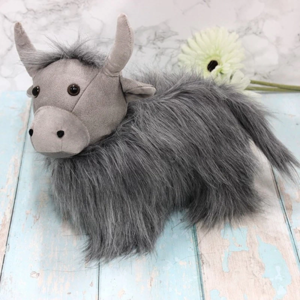 Grey Pals - Highland Cow Doorstop